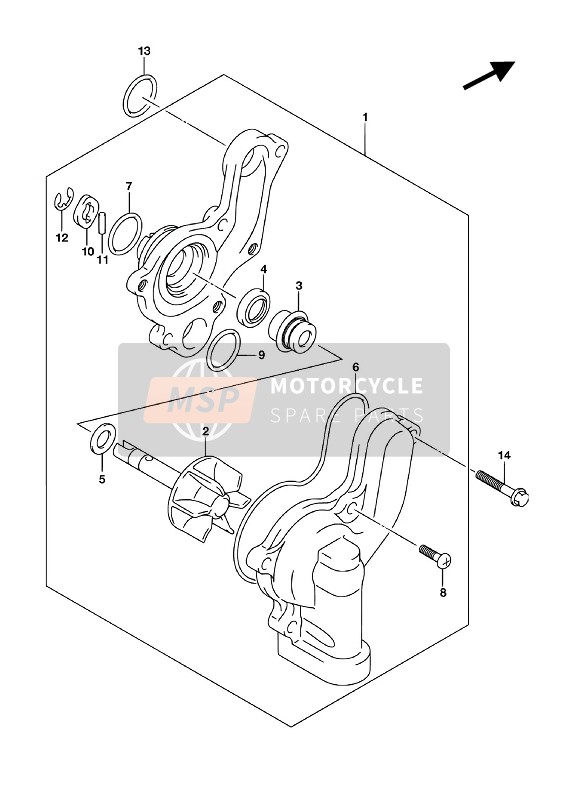 Suzuki AN400 BURGMAN 2018 Wasserpumpe für ein 2018 Suzuki AN400 BURGMAN